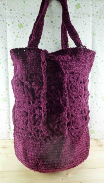 【震撼精品百貨】日本精品百貨~針織側背袋-深紅色