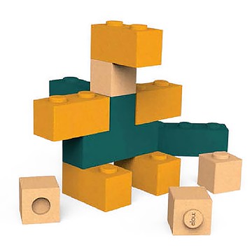 elou 軟木塞玩具- 軟積木12組 益智玩具 啟發創造力  1入  multi-color mix