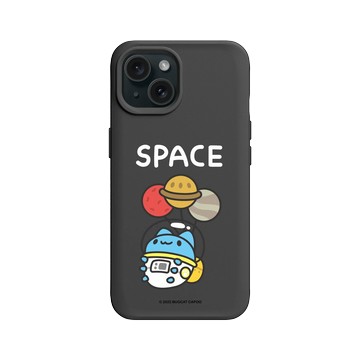 iPhone 15 SolidX 黑 - 貓貓蟲咖波 Bugcat Capoo - 咖波漂浮星球