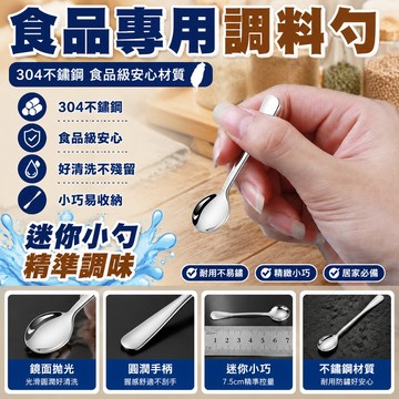 🚀臺灣出🚀食品專用調料勺304不銹鋼食品級食鹽專用勺小勺子超迷你小勺家用 AEVH