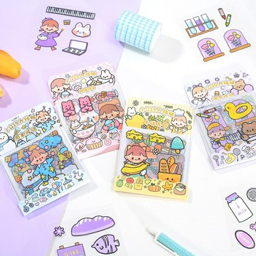 【玩具兄妹】現貨! 手帳貼紙(一包25入/PET貼) 小Q貼紙 小女孩最愛手帳貼 筆記本貼紙 透明貼 手帳貼 獎勵貼紙
