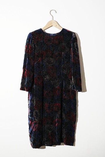 純情百貨行 Vintage 古著 古著洋裝 天鵝絨 夫人玫瑰花園洋裝