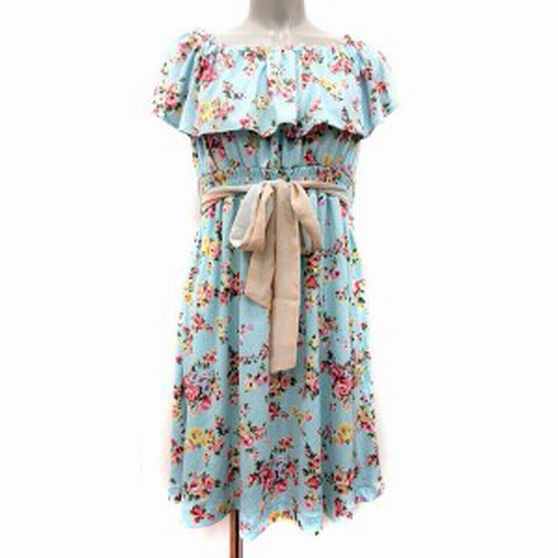 中古 スナイデル Snidel ワンピース フレア ひざ丈 オフショルダー 花柄 半袖 F マルチカラー Ms レディース 通販 Lineポイント最大1 0 Get Lineショッピング