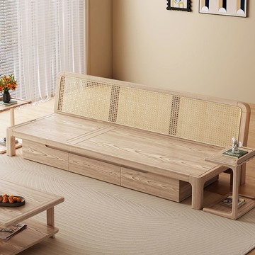 公司貨 最低價 免運 實木沙發 小木窩白蠟木實木貴妃椅陽臺休閑單人沙發床客廳原木躺椅貴妃榻