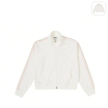 【FILA】女性 針織外套-奶油白 5JKZ-1219-WT