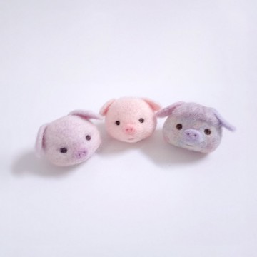 小豬豬 小豬臉 羊毛氈 別針