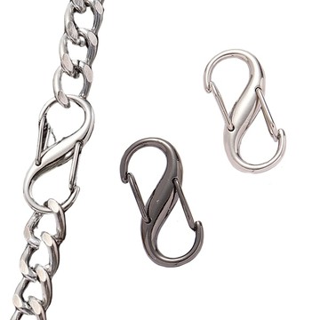 7246 S型彈簧扣 包包鍊條調整掛勾 S型扣環 8字固定扣 D字扣 DIY金屬鑰匙圈