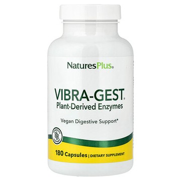 NaturesPlus, Vibra-Gest®，植物源酶，180 粒膠囊