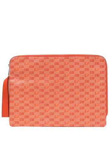 Moreau - Portfolio leather laptop sleeve - women - Leather - M - Orange