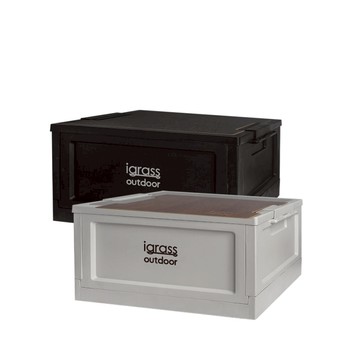 摺疊收納箱45L(IGS051) 黑