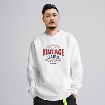 春季港風潮牌薄款休閑印花衛衣