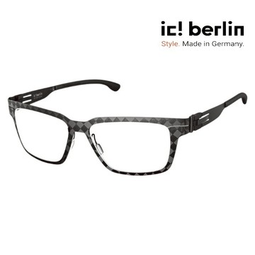 【ic! berlin】FLX_01 Median Black 德國薄鋼眼鏡 公司貨 台南 時代眼鏡 蔡司優視力專家