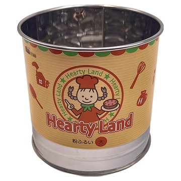 LITTLE WOOD 不銹鋼手壓式麵粉篩杯 單層網 日本製造 L-0406 大(11 x 10cm)  L-0406  大(11 x 10cm)  1個