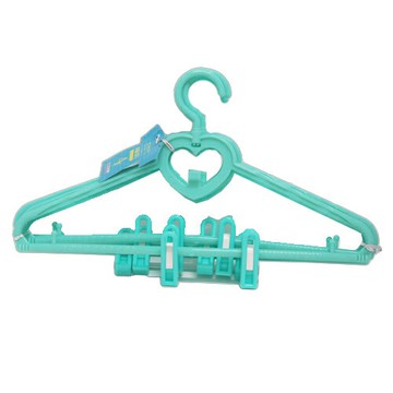 幸福衣架(附曬衣夾)-4支/組 MIT台灣製 晾衣用品【愛買】