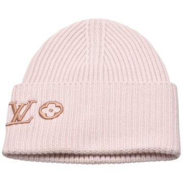 LV M79452 Headline系列羊毛針織毛帽(玫瑰米黃色)