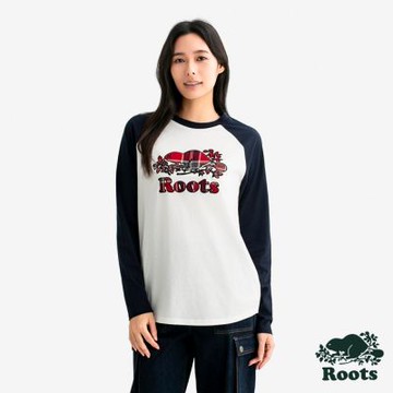 Roots女裝- COOPER PLAID 長袖上衣-胭脂紅