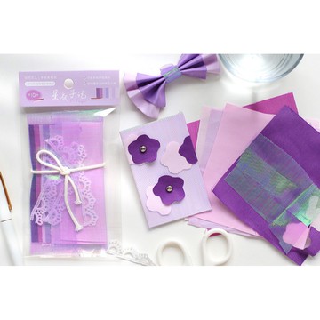 🍋檸檬青🍋 清倉現貨光影入境系列6款DIY布藝素材包手賬裝飾拼貼素材包裝材料