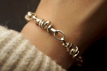 925 純銀扭紋繩結手鏈 (B67)【手作】