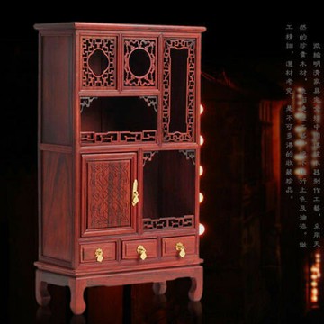 【免運/可開票】高低櫃 玄關桌 微型家具高低柜明清微縮小家具仿古模型柜子櫥 紅木質工藝品擺件