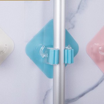 【超級黏 現貨快出 黏TT】免釘貼拖把夾 免釘貼 工具夾 拖把夾 置物夾 收納夾