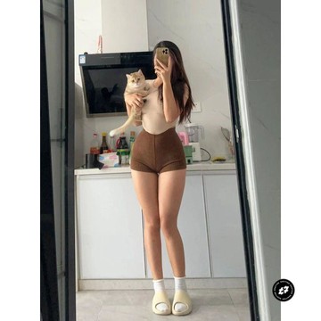 【台灣出貨】歐美風新款健身短褲女高緊身三分超彈運動針織高腰熱褲防走光瑜伽瑜伽褲女瑜伽短褲運動褲運動短褲女大碼運動褲