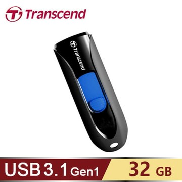 【Transcend 創見】JetFlash 790 32G USB 3.1 隨身碟 黑色【三井3C】