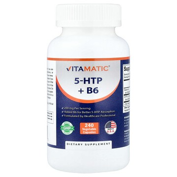 Vitamatic, 5-HTP + B6，240 粒素食膠囊