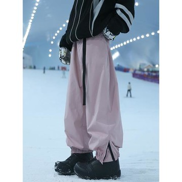 (免運)哈爾濱防寒沖鋒褲男款冬季防水防風滑雪褲女戶外三防加絨束腳雪褲