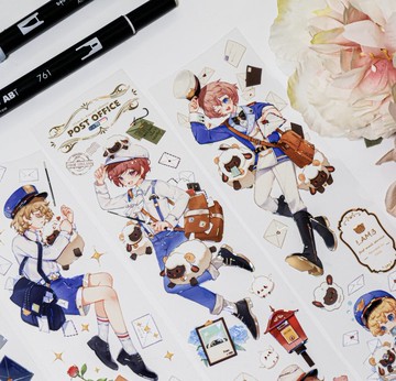 小羊郵差 PET 和紙膠帶 貝殼光 10米卷 台灣製