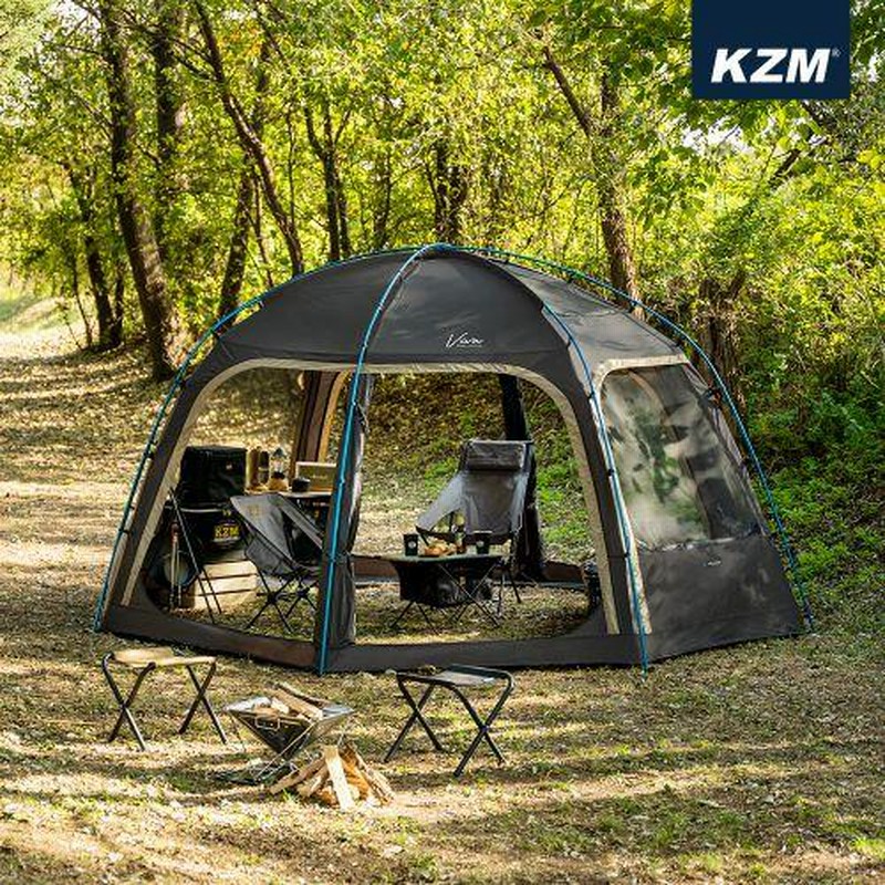 最新 KZM OUTDOOR ビバドームシェルターブラック 韓国テント アウトドアテント 人気キャンプ用品 ドーム型テント | LINEショッピング