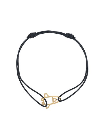Aliita - 9kt yellow gold space shuttle cord bracelet - women - 9kt Yellow Gold/Fabric - One Size - Blue