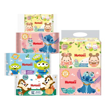 【蝦皮直營特選】HUGGIES 好奇 純水濕巾 迪士尼限定包裝 加厚型 70抽(包)/20抽(包)