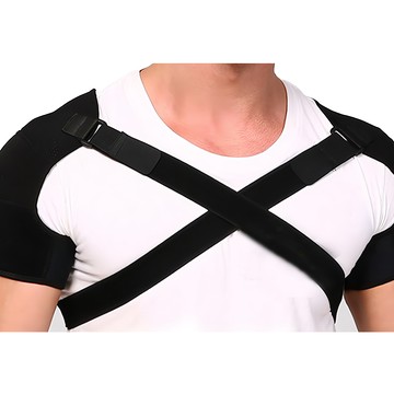 AOLIKES 奧力克斯 1695雙肩綁帶加壓護肩 黑色  S  1個