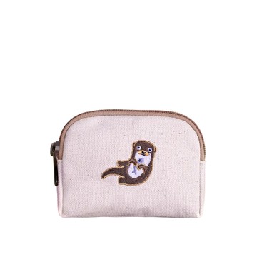 一帆布包｜臺灣動物系列 帆布刺繡零錢包 水獺