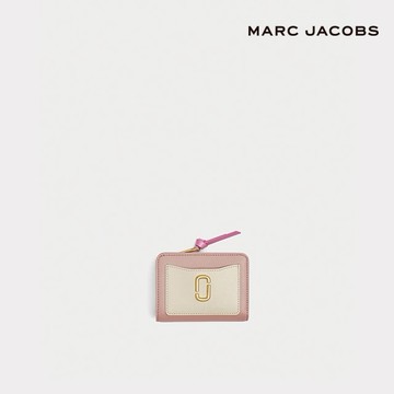 【MARC JACOBS】【快速出貨】多色迷你拉鍊短夾 - 玫粉拼色