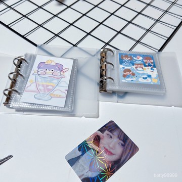 台灣出貨-6*6cm方形迷你收納冊6.5*9三吋追星小卡收納畫冊油畫棒專用收藏冊