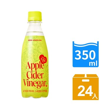 【韓味不二】蘋果醋氣泡水(鳳梨口味)350ml(24入箱購)