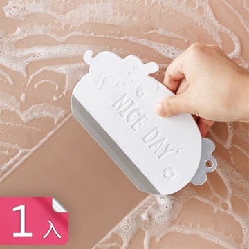 【荷生活】柔軟膠條浴室玻璃清潔刮刀 不留水痕廚房流理台刮水板-1入組