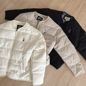 【FJstore】韓國 WHO A U 左胸小熊 鋪棉外套 夾克