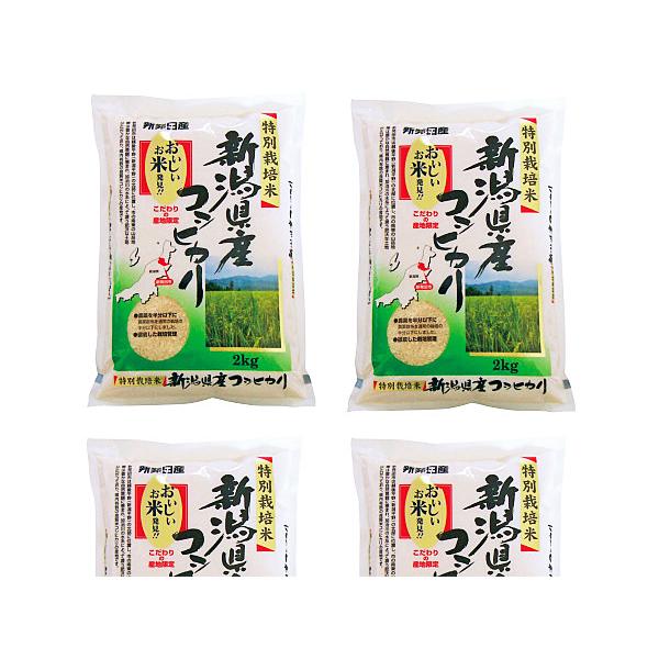 特別栽培米新潟県産コシヒカリ 8kg  2kg×4 ST2-4 贈答 進物 ギフトプレゼント 送料無料 税率8％