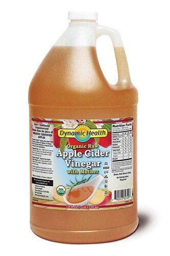 Dynamic Health Apple Cider Vinegar with Mother Certified Organic 1 Gallon