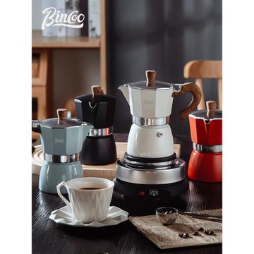 Bincoo意式摩卡壺煮咖啡器具戶外濃縮萃取手沖咖啡壺電熱加熱爐
