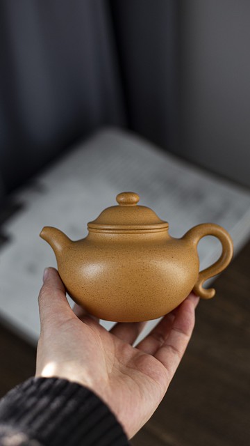 送禮紫砂壺茶壺莲子 全手工 260cc 原矿极品黄金段 正宗润泽 器型