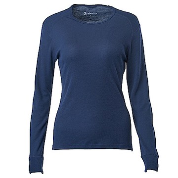 Wildland 女Highest彈性圓領保暖衣深藍