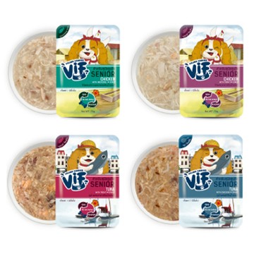 常溫鮮食 【24入組】ViF咪芙-好鮮餐包系列- 75g 熟齡犬濃湯餐包