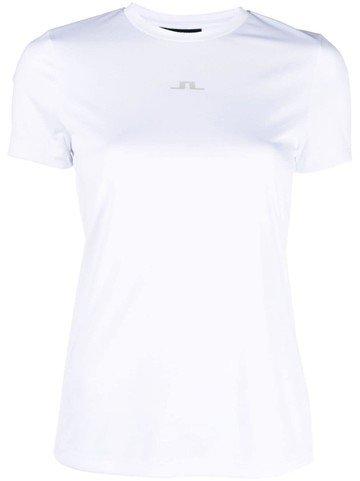 J.Lindeberg - logo-print round-neck T-shirt - women - Polyester - XS - White