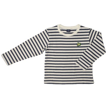 akachan honpo - T恤-橫紋-深藍色