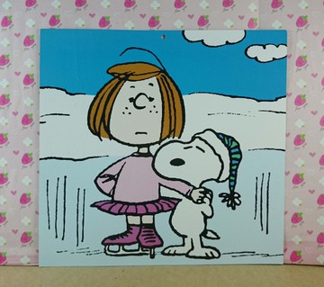 【震撼精品百貨】史奴比Peanuts Snoopy ~超大卡片_溜冰_綠