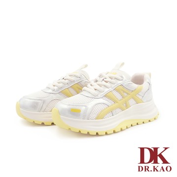 【DK氣墊鞋】俏皮繽紛透氣網面老爹鞋 73-5272-33 黃色