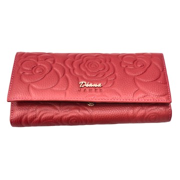 DIANA JANES 玫瑰真皮 - 紅色  長夾